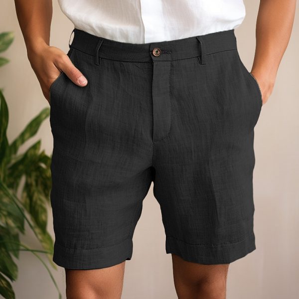 Summer Shorts with Zipper, Button Pocket, Breathable Fit - Image 3