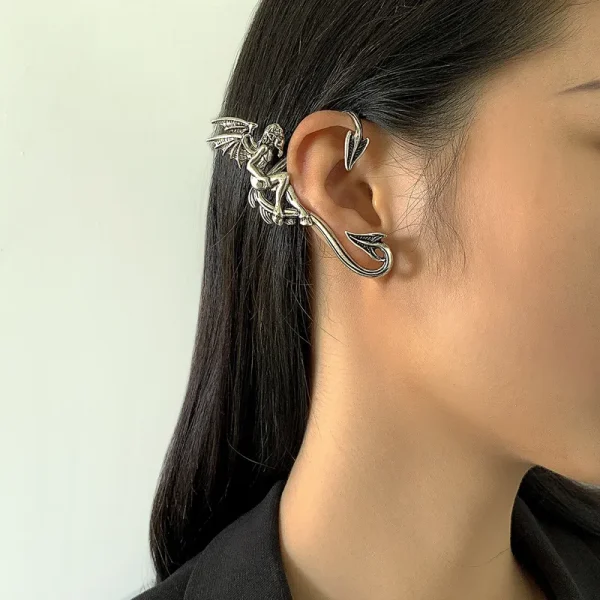Geometric Pearl Rhinestone Ear Clips - Image 15