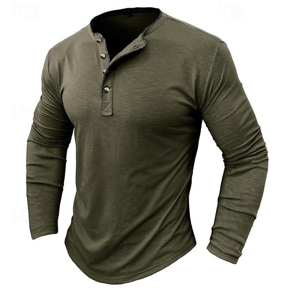 Bandana Print 3D Print Short Sleeve Henley Standing Collar Tee - Image 12