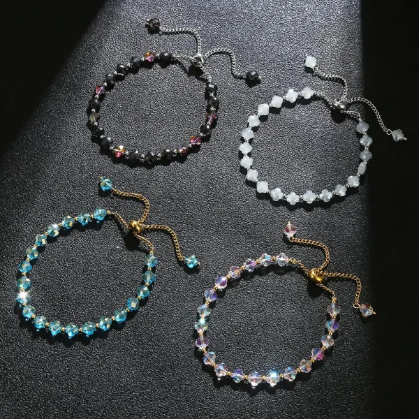 Adjustable Crystal Bead Bracelet - Image 5