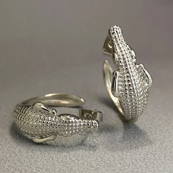 Crocodile C-shaped Earrings - Image 6