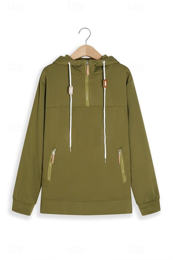 Quarter Zip Color Block Hoodie