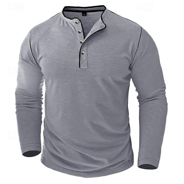 Bandana Print 3D Print Short Sleeve Henley Standing Collar Tee - Image 2