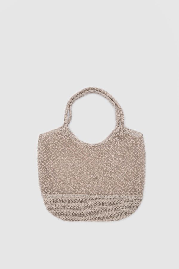 Elegant Beige Crochet Handbag