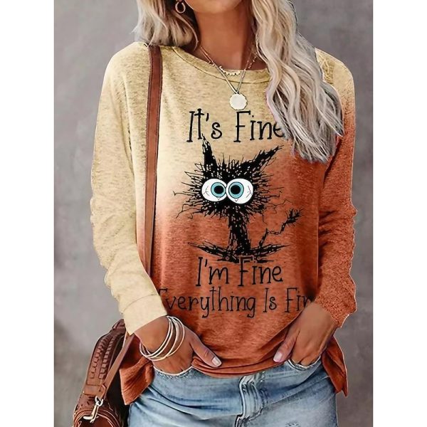 Gradient Print Long Sleeve Tee - Image 9