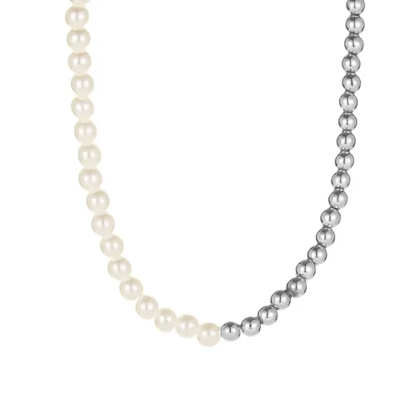 Pearl Stitching Buckle Choker - Image 2