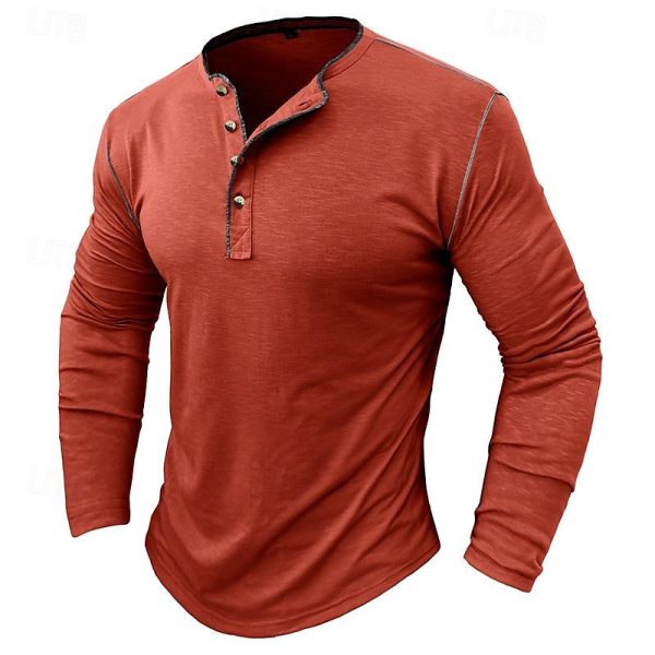 Bandana Print 3D Print Short Sleeve Henley Standing Collar Tee - Image 6