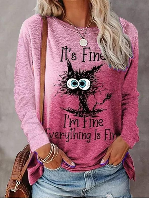 Gradient Print Long Sleeve Tee - Image 8