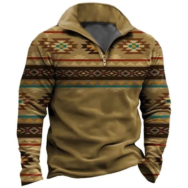 Geometric Tribal 3D Print Sweatshirt - Image 5