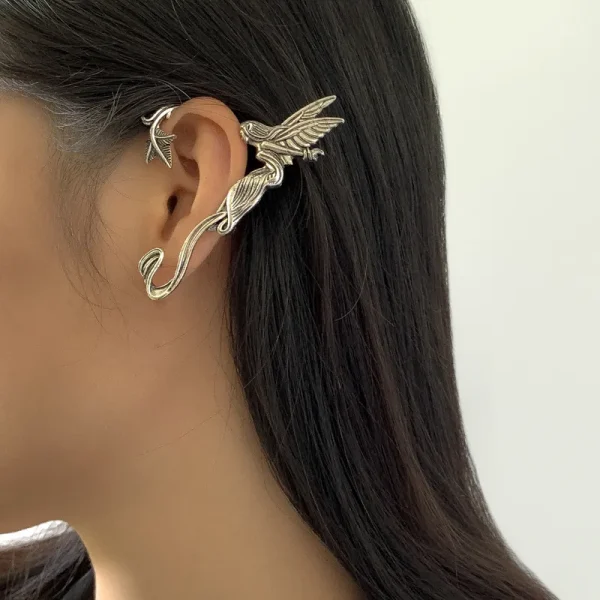Geometric Pearl Rhinestone Ear Clips - Image 16