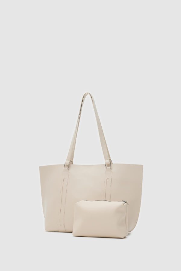 Elegant Beige Tote Bag - Image 4