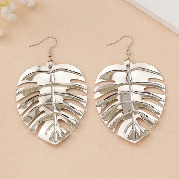 Lightweight Leaf Drop Earrings - Image 6
