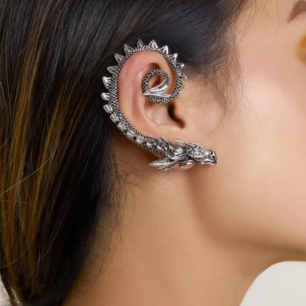 Geometric Pearl Rhinestone Ear Clips - Image 17