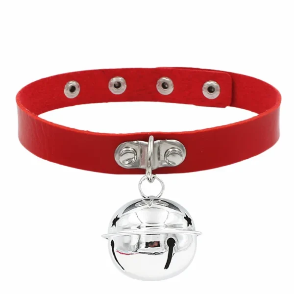 Punk Leather Patchwork Choker - Image 6