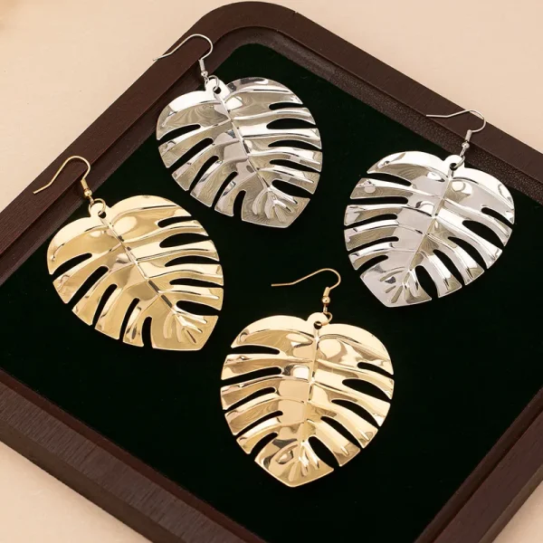 Lightweight Leaf Drop Earrings - Image 8