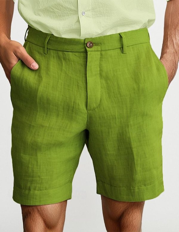 Summer Shorts with Zipper, Button Pocket, Breathable Fit - Image 14