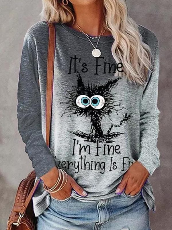 Gradient Print Long Sleeve Tee - Image 5