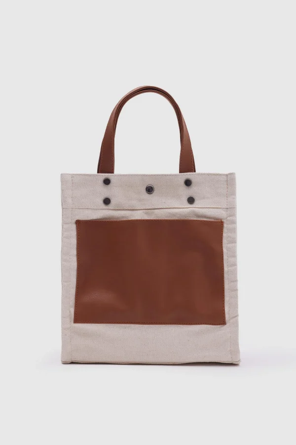 Classic Two-Tone Tote Bag