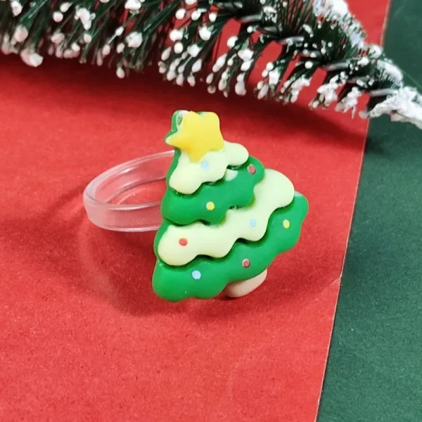 Christmas Tree Santa Socks Rings - Image 4
