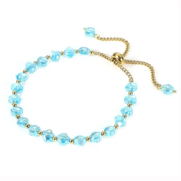 Adjustable Crystal Bead Bracelet - Image 3