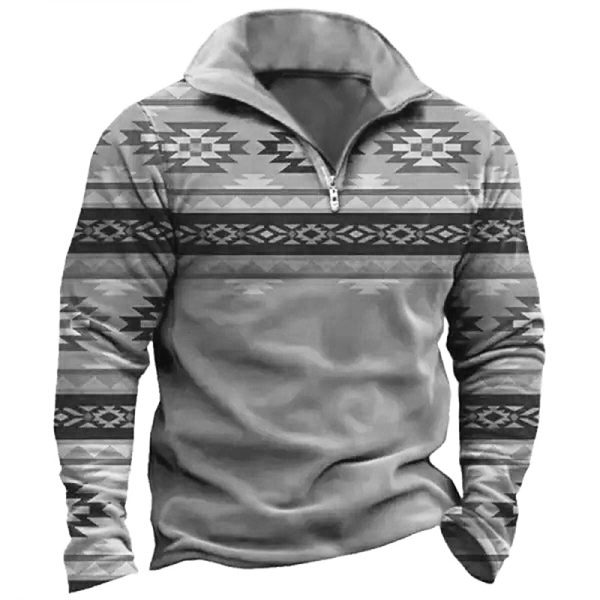 Geometric Tribal 3D Print Sweatshirt - Image 4