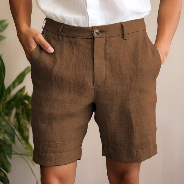Summer Shorts with Zipper, Button Pocket, Breathable Fit - Image 18