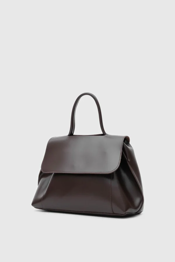 Elegant Chocolate Brown Handbag - Image 2