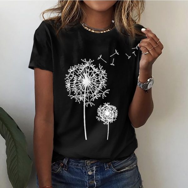 Butterfly Dandelion Print Tee - Image 19