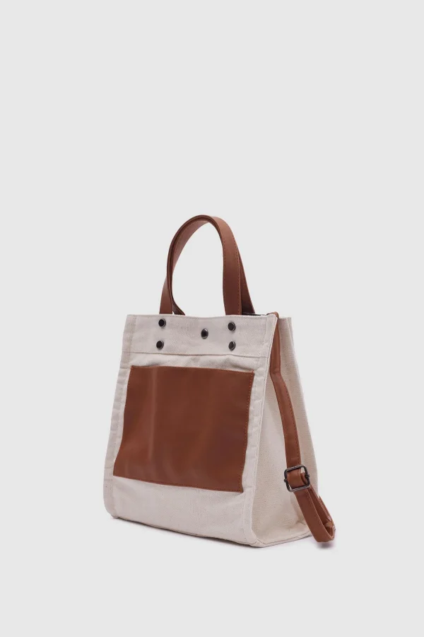 Classic Two-Tone Tote Bag - Image 2