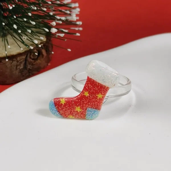 Christmas Tree Santa Socks Rings - Image 12
