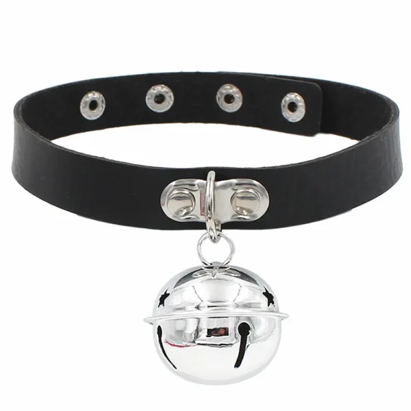 Punk Leather Patchwork Choker - Image 7