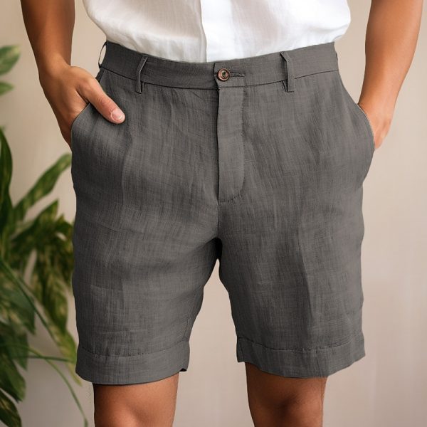 Summer Shorts with Zipper, Button Pocket, Breathable Fit - Image 13