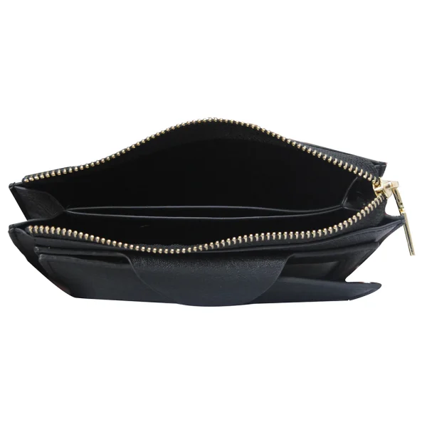 Compact Black Wristlet Wallet - Image 4