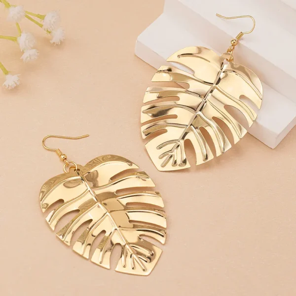 Lightweight Leaf Drop Earrings - Image 5