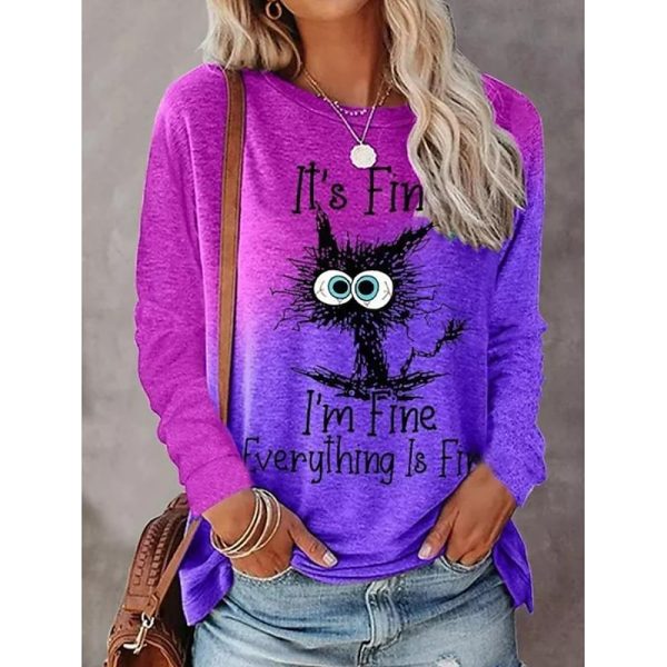 Gradient Print Long Sleeve Tee - Image 12
