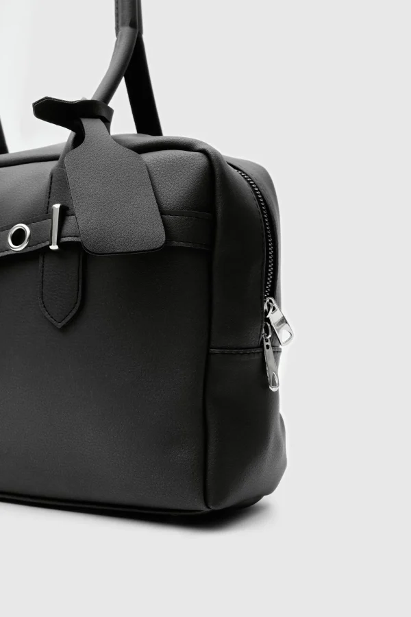 Elegant Black Tote Bag - Image 4