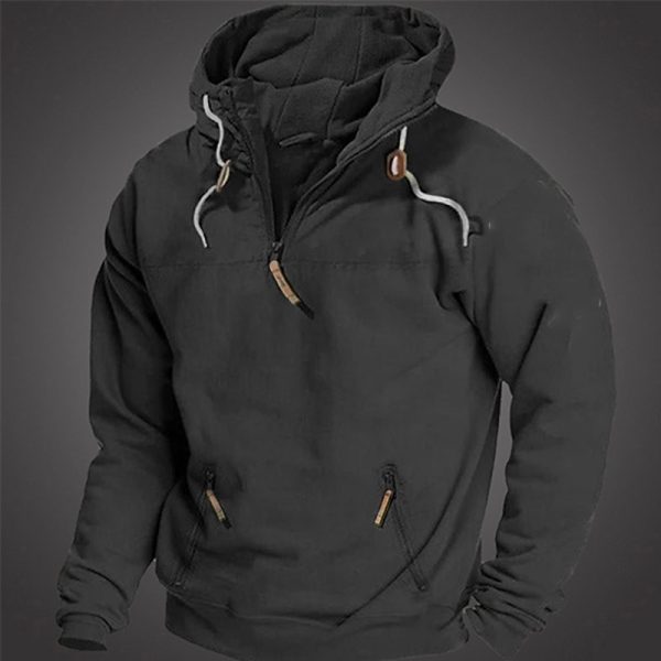 Quarter Zip Color Block Hoodie - Image 7