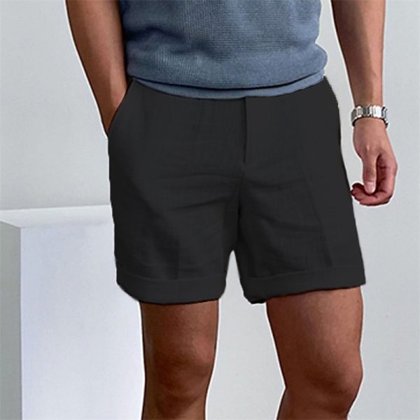 Work Shorts with Button Pocket, Comfortable for Holiday Wear - Image 12