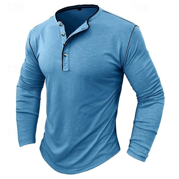 Bandana Print 3D Print Short Sleeve Henley Standing Collar Tee - Image 7