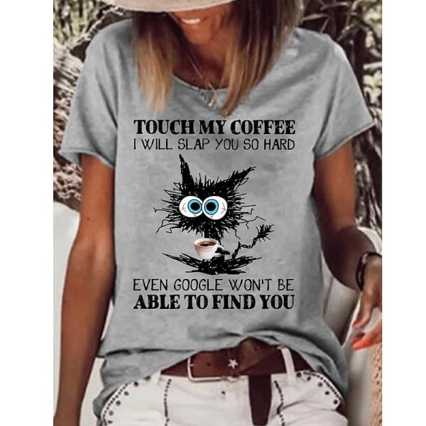 Cotton Cat Letter Print Tee - Image 16