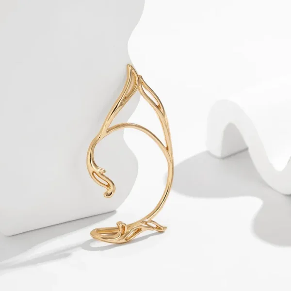 Geometric Pearl Rhinestone Ear Clips - Image 7