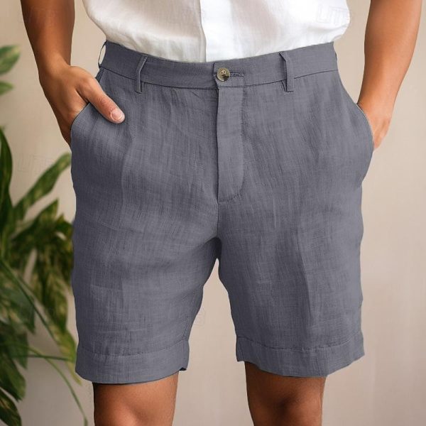 Summer Shorts with Zipper, Button Pocket, Breathable Fit - Image 19