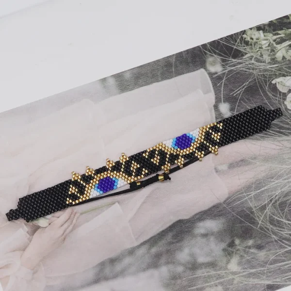Geometric Handmade Beaded Bracelets - Image 3