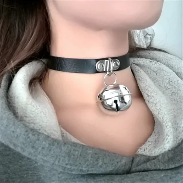 Punk Leather Patchwork Choker - Image 4