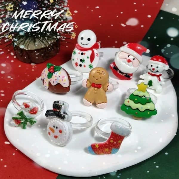 Christmas Tree Santa Socks Rings - Image 14
