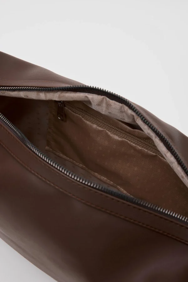Elegant Brown Crescent Shoulder Bag - Image 7