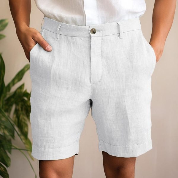Summer Shorts with Zipper, Button Pocket, Breathable Fit - Image 17