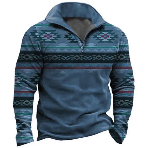 Geometric Tribal 3D Print Sweatshirt - Image 7